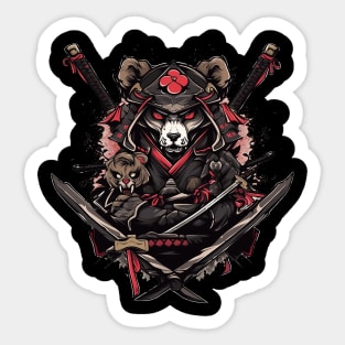 samurai bear Sticker